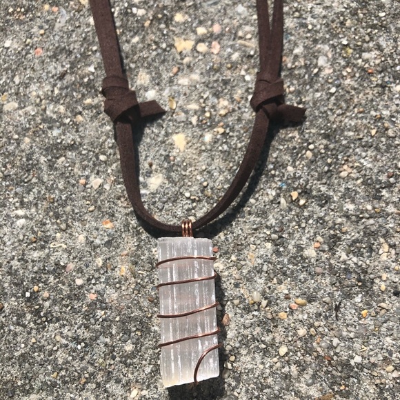 Jewelry - Copper Wrapped Selenite Necklace